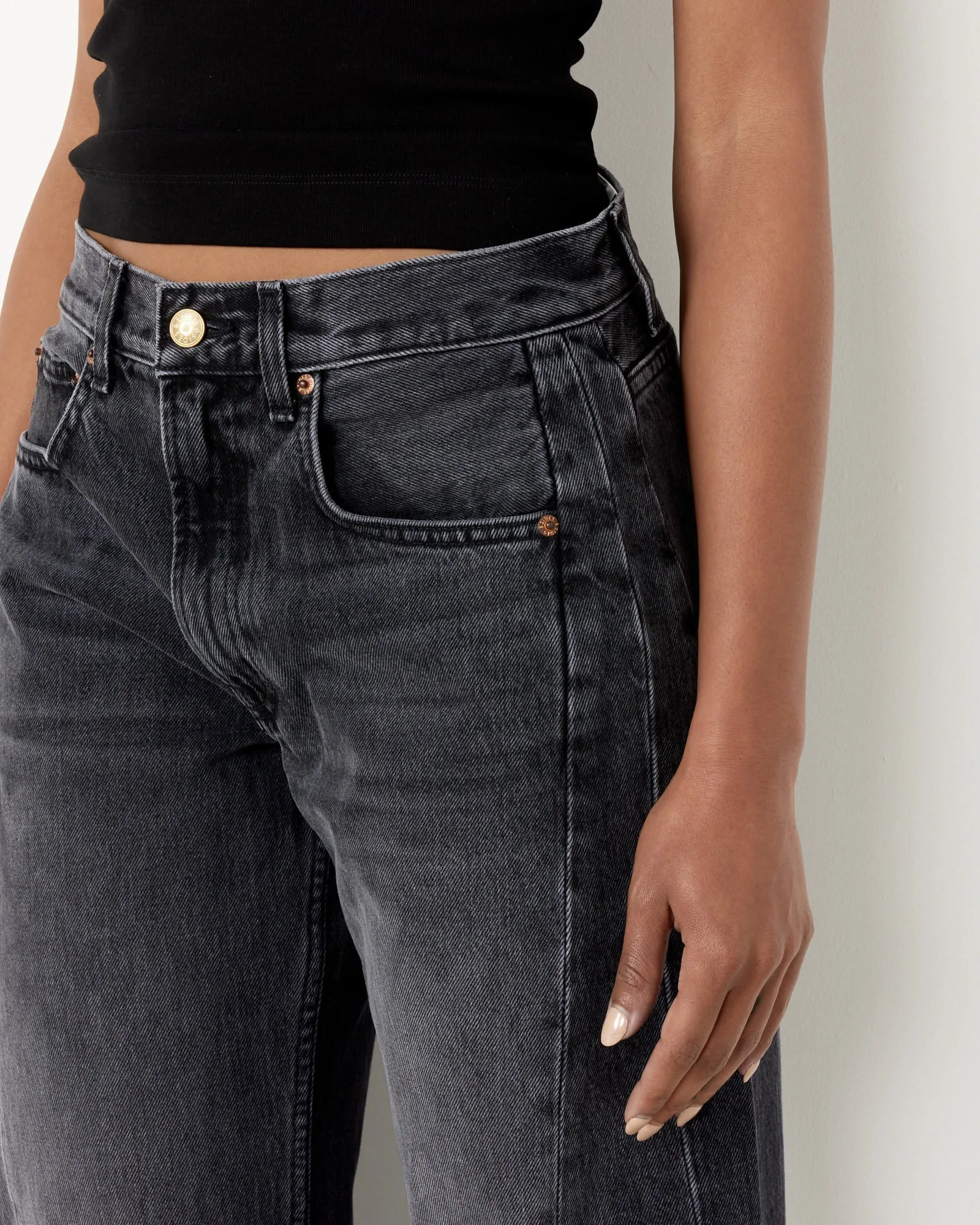 Stil Black Relaxed Long Lasso Jeans