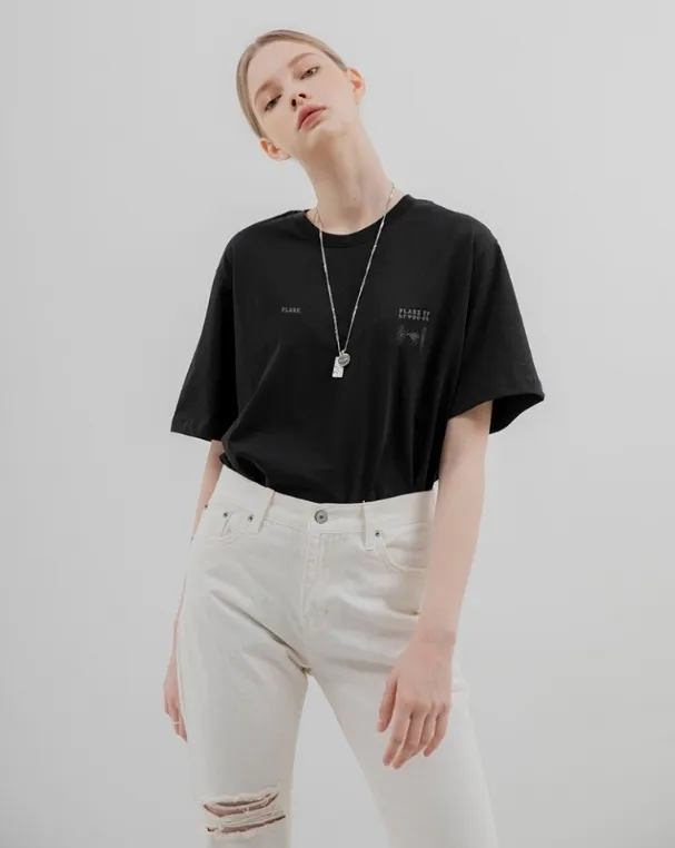 Unisex Cotton Logo T-Shirts with Street Style Flare