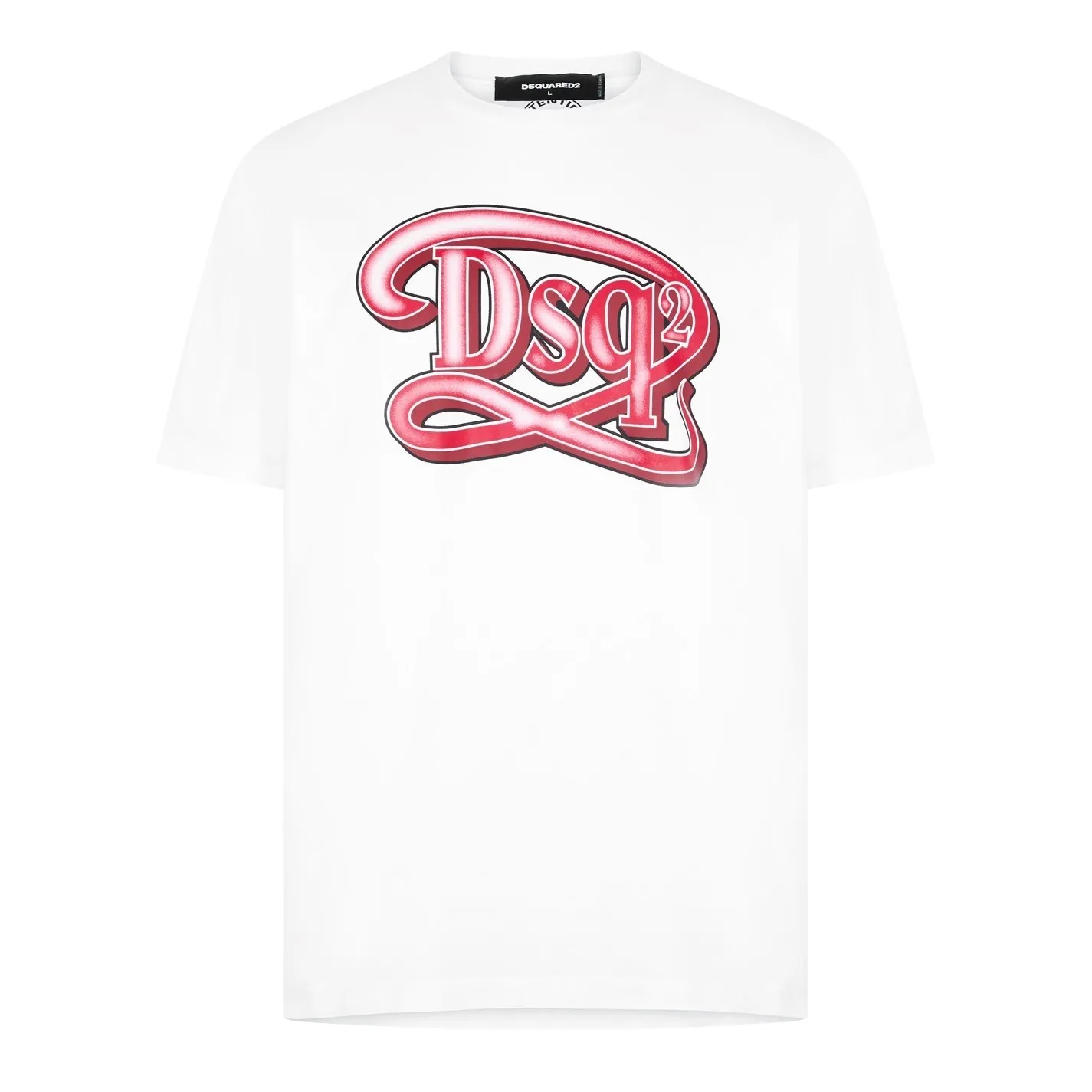 Luxurious D SQUARED2 Bridal Logo Cotton T-Shirts