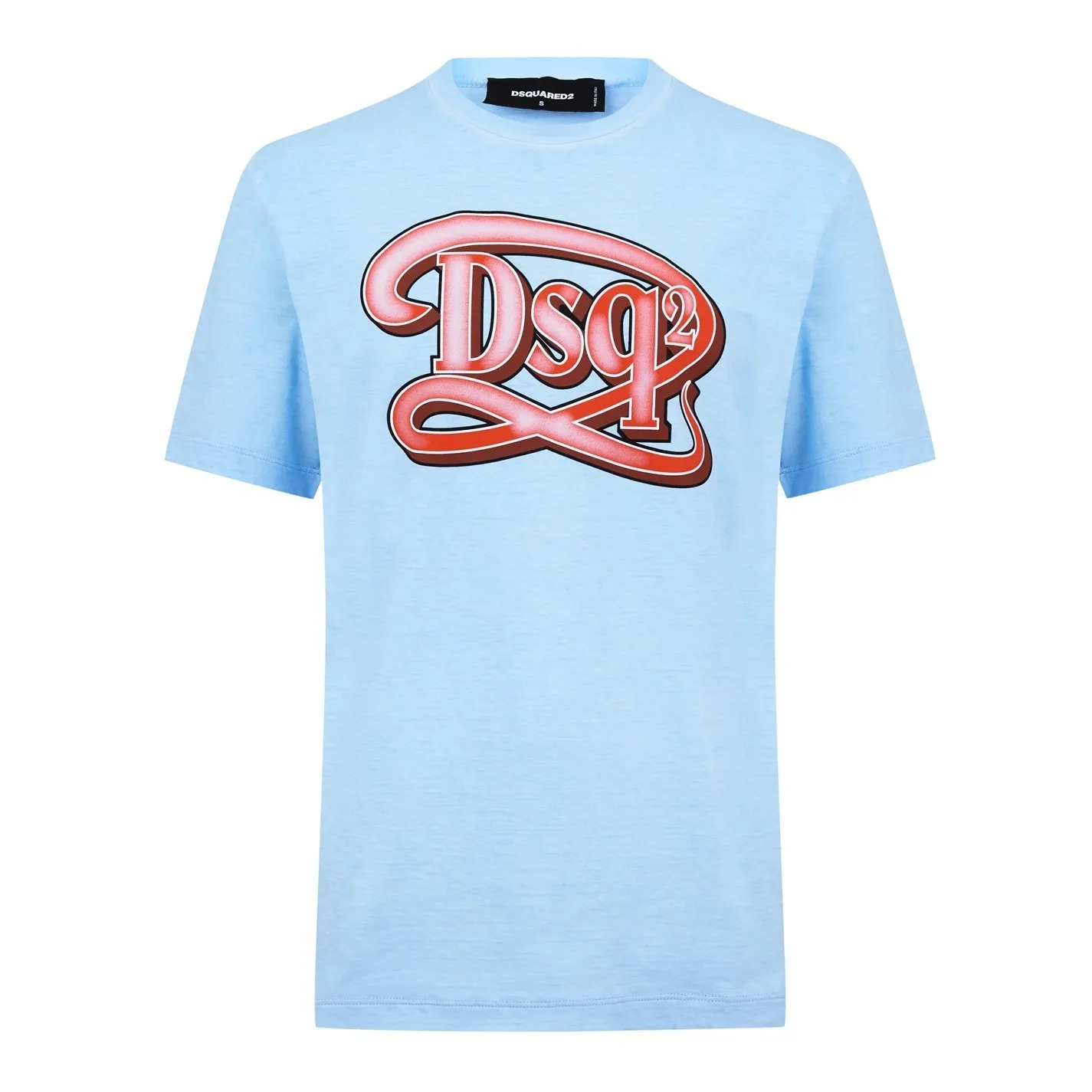 Luxurious D SQUARED2 Bridal Logo Cotton T-Shirts