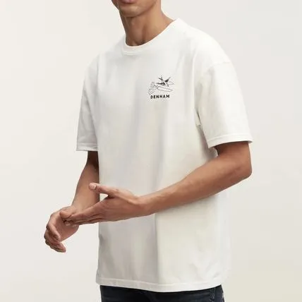 Crew Neck Plain Cotton Short Sleeves Logo Surf Style