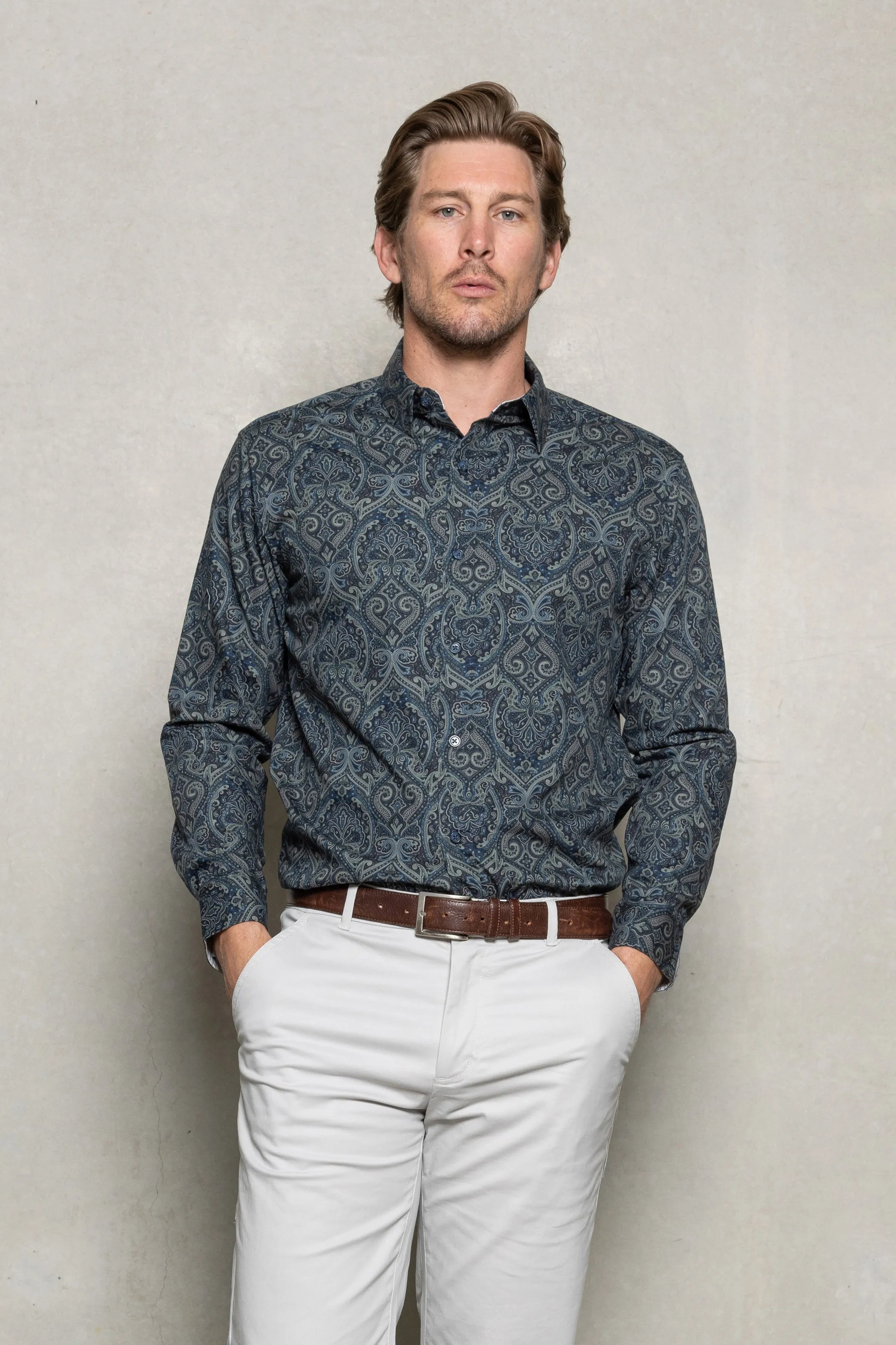 Thunderstorm Paisley Blake Shirt by Cutler & Co