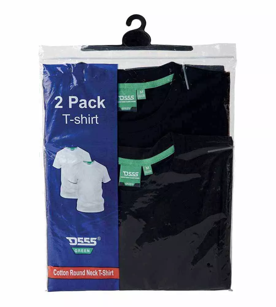 Big Mens Pack Of 2 T-Shirts in Fenton Black and Navy