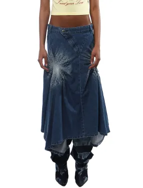 Denim Tyre Trail Skirt - Masha Popova