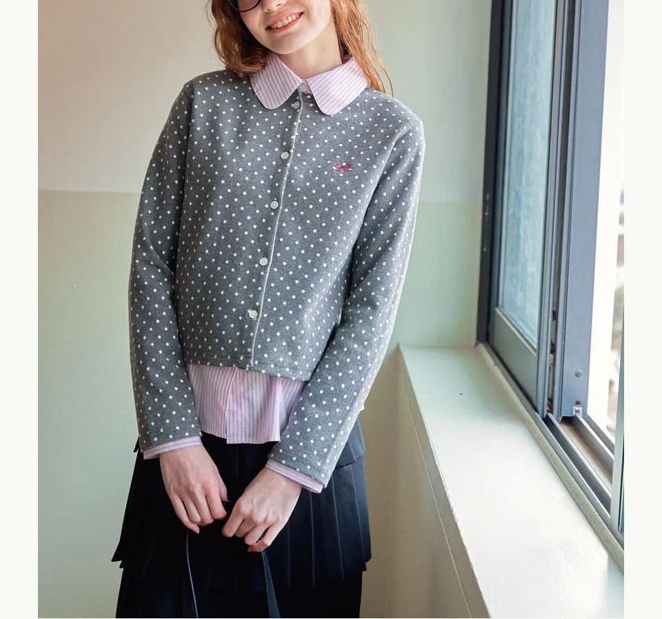 Dots Casual Style Street Style Long Sleeves Elegant Style