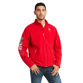 Men's Ariat Red MEXICO New Team Water Resistant Softshell Jacket