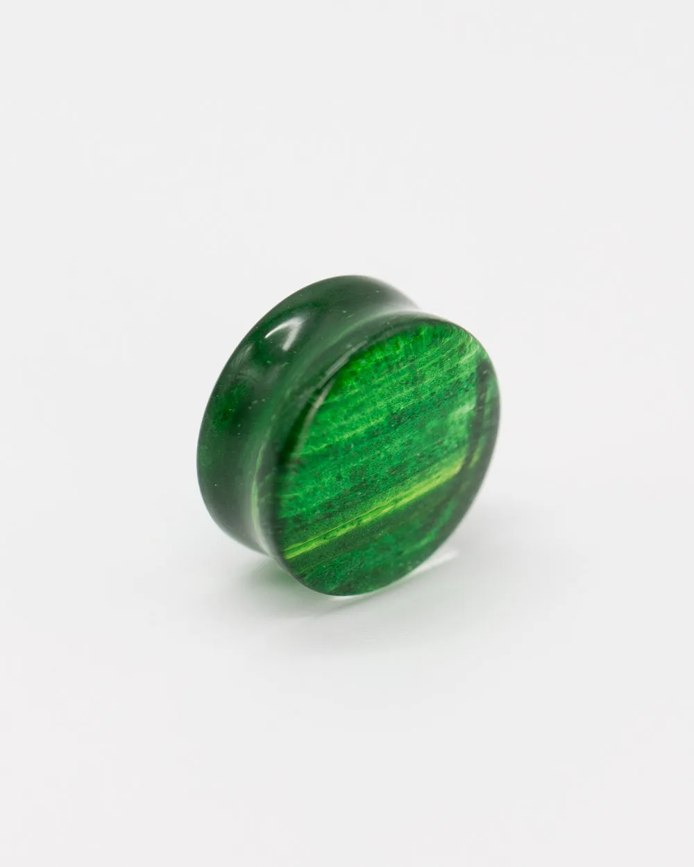 Double Flare Plug - Green Sparkle