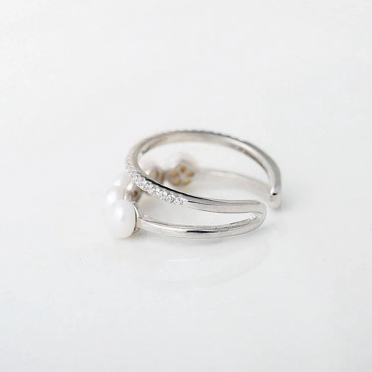 Double Layered Perla Ring