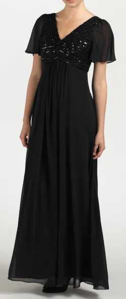 Chiffon Gown Black