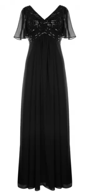 Chiffon Gown Black