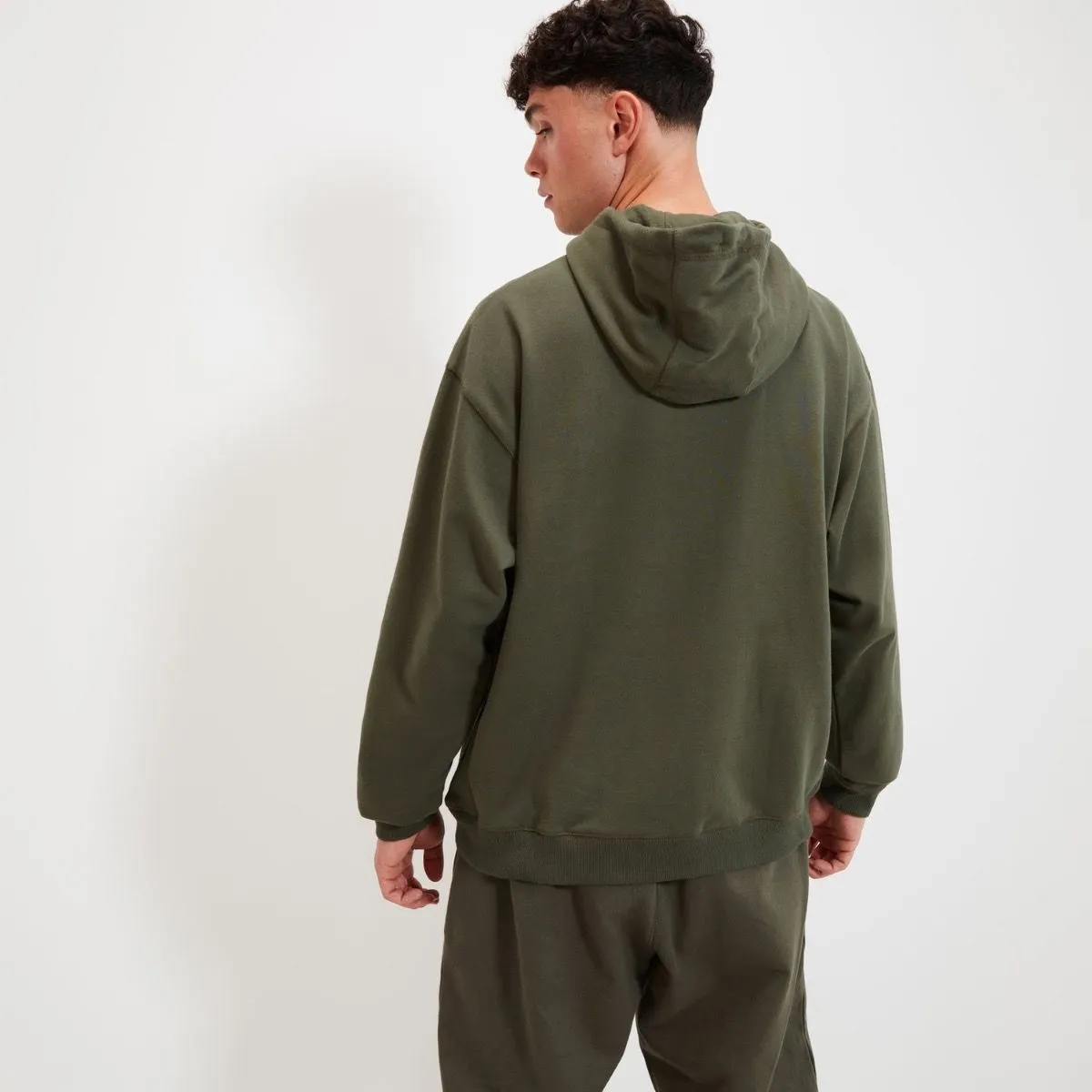 Khaki Ellesse Caldine Overhead Hooded Sweatshirts