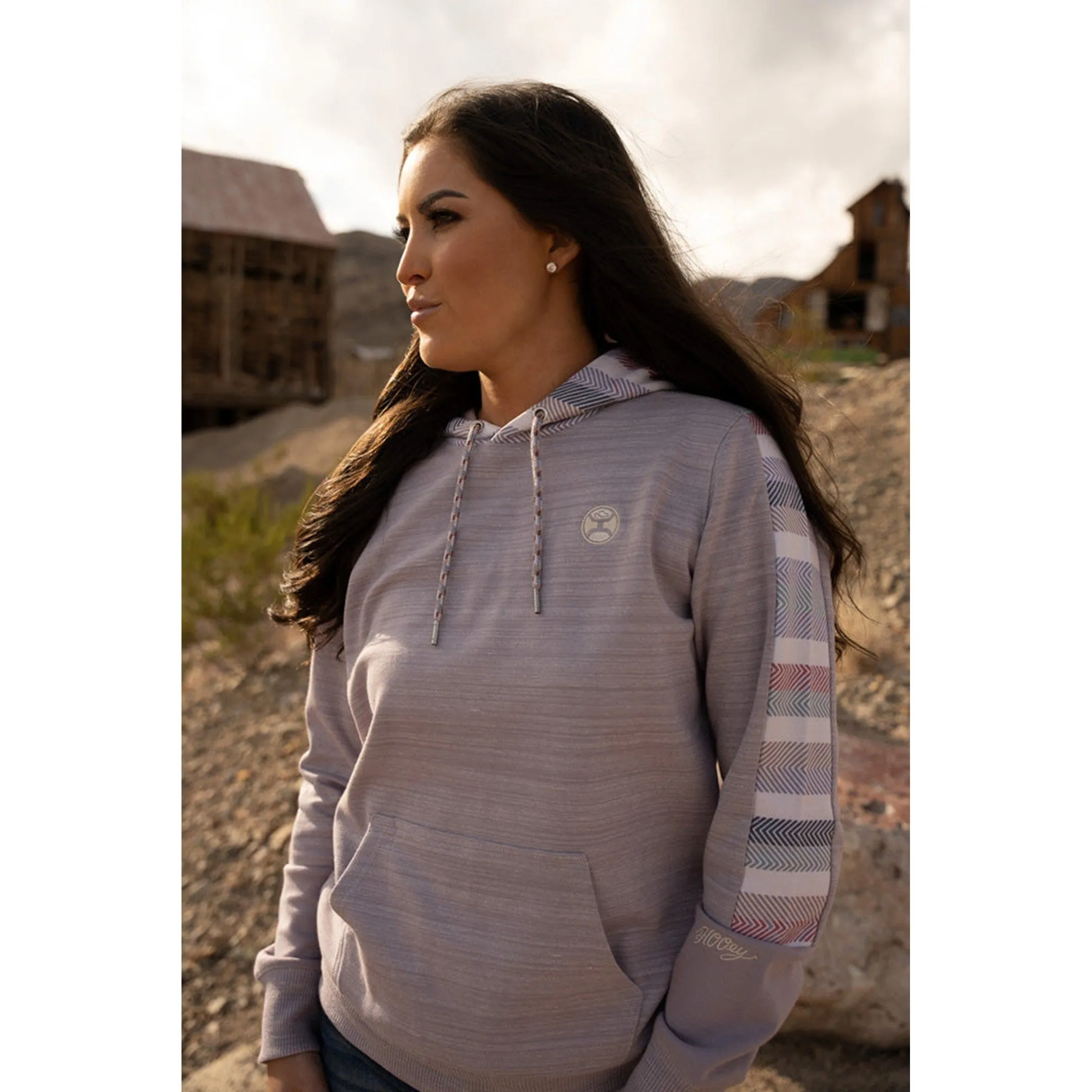 Women's Grey Serape Canyon Hoodie