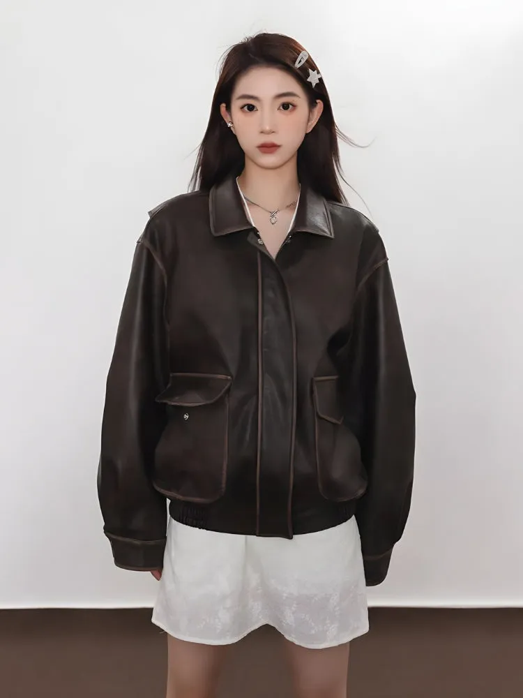 Vintage Faux Leather Jacket