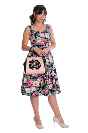 Rose Bloom Fit and Flare Dress