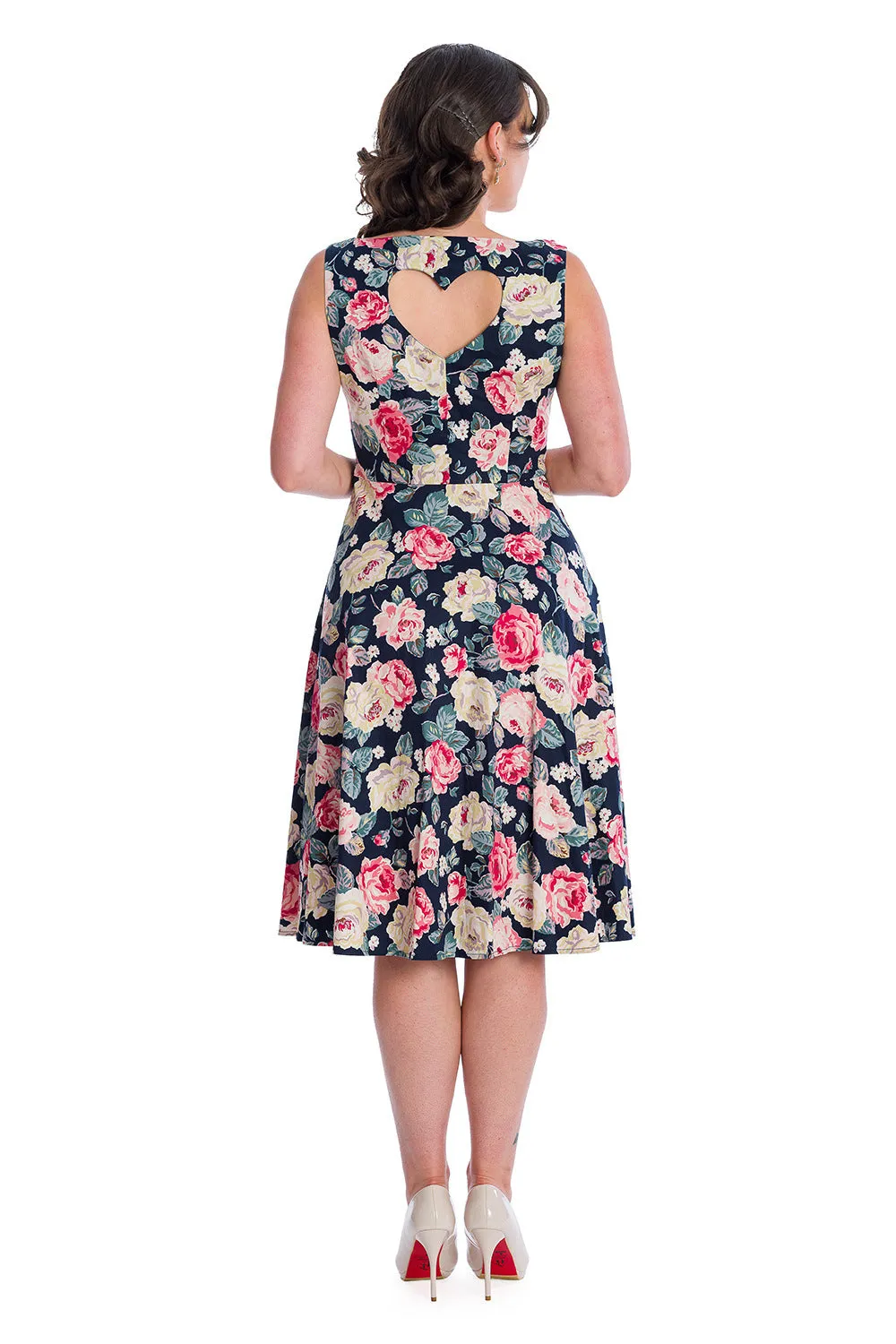 Rose Bloom Fit and Flare Dress