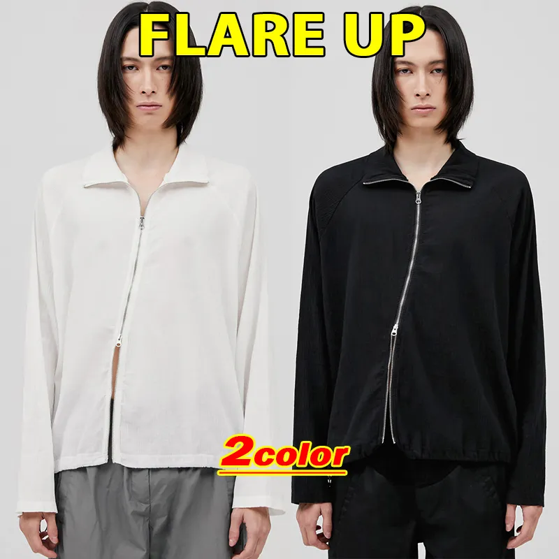 FLARE UP Crinkle Wave Pull Zip-up unisex