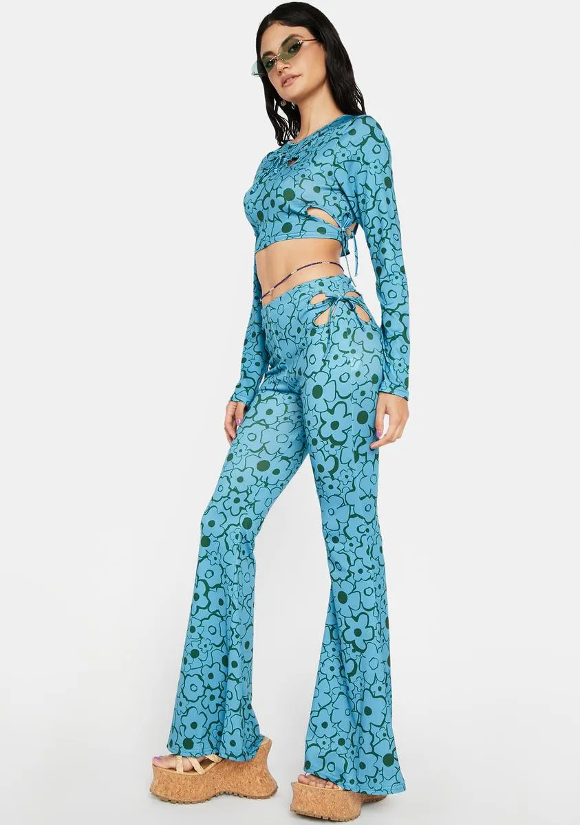 Floral Flare Pants