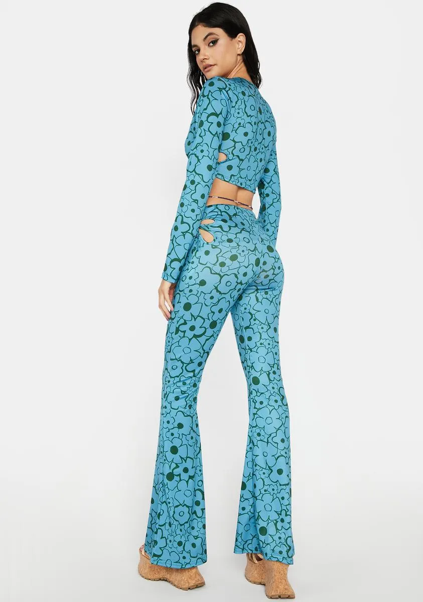 Floral Flare Pants