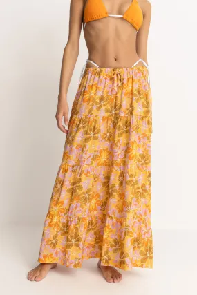 Floral Tiered Maxi Skirt