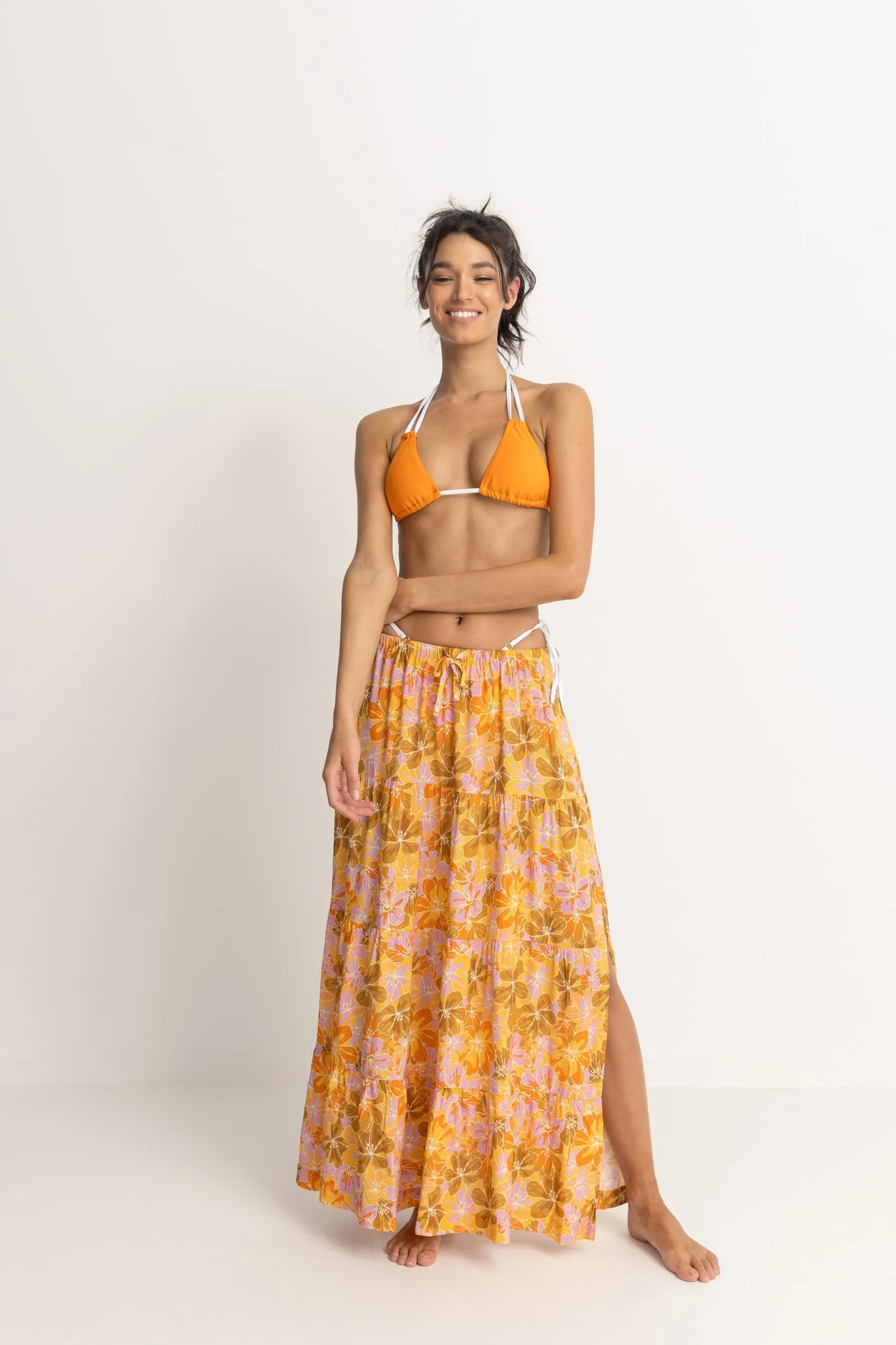 Floral Tiered Maxi Skirt