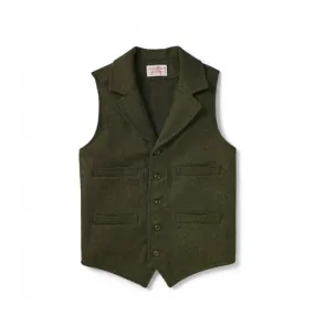 Forest Green Mackinaw Wool Western Vest in XXL