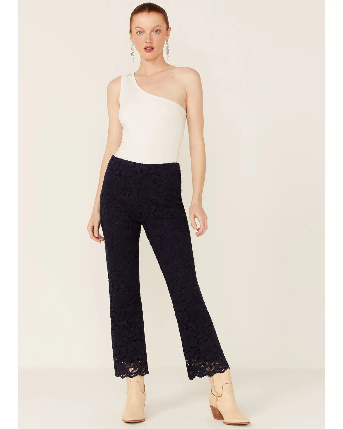 Free People Disco Wild Laces Pull On Flare Pants for Women