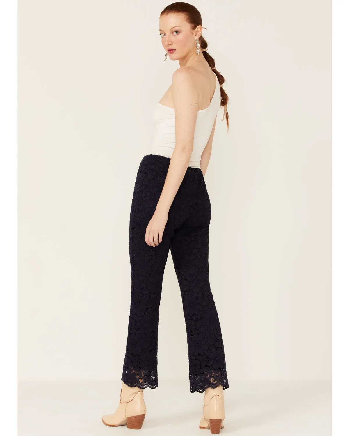 Free People Disco Wild Laces Pull On Flare Pants for Women