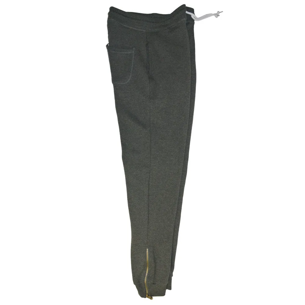 French Terry Fleece Pants Leg Zipper