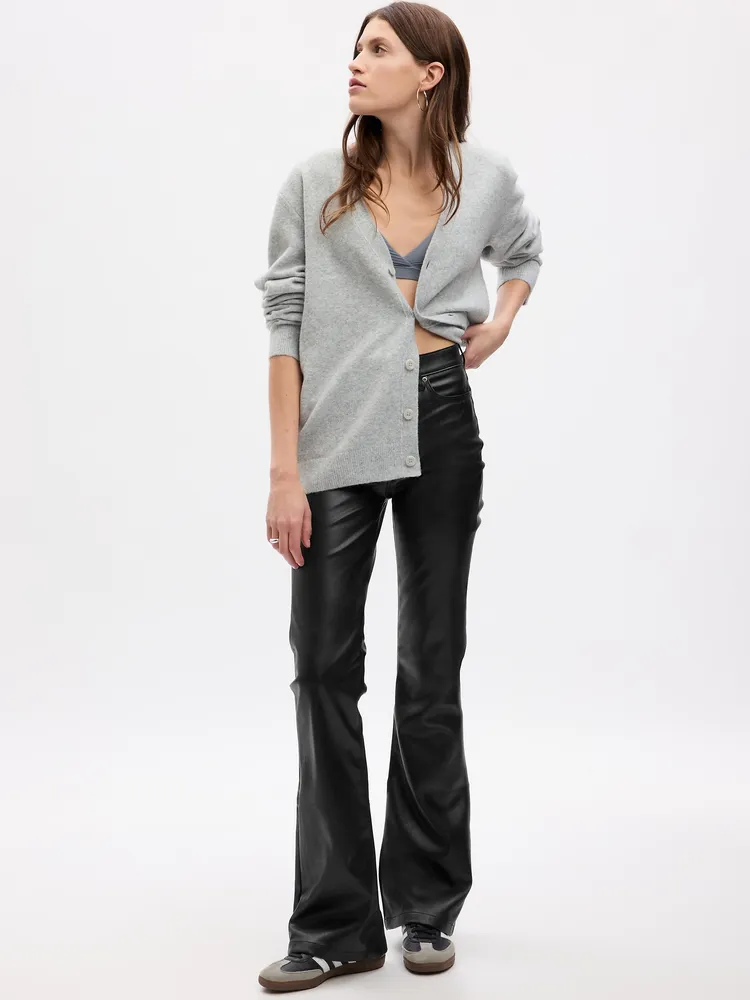 Gap Vegan Leather '70s Flare Pants