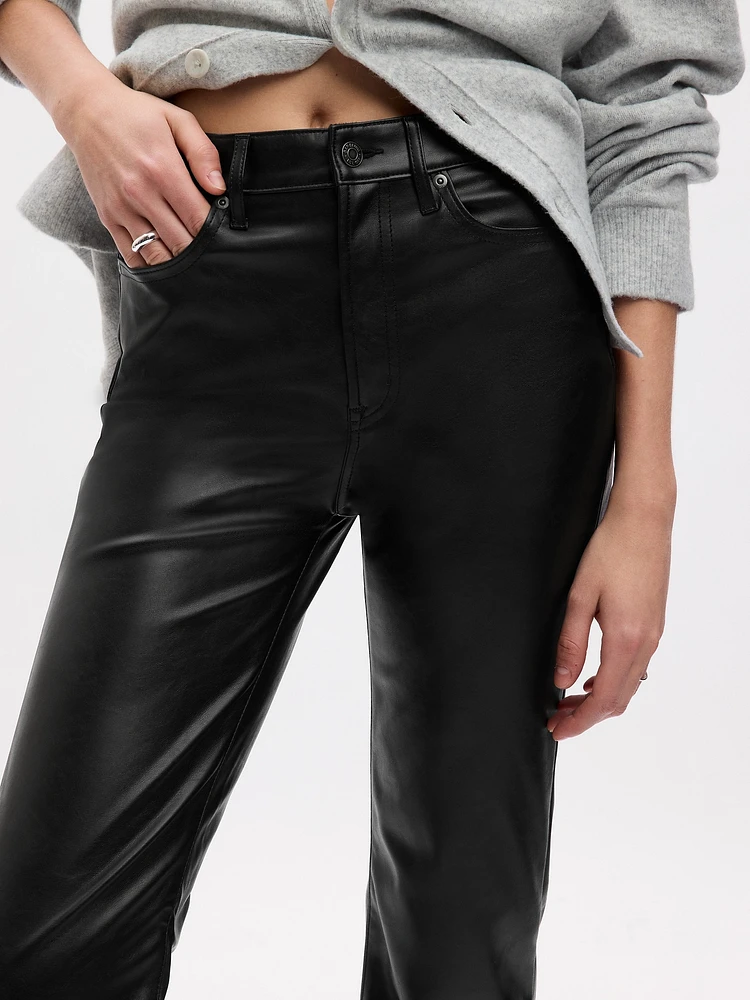 Gap Vegan Leather '70s Flare Pants