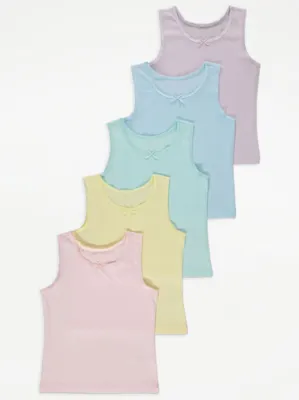 Pastel Vests 5 Pack | Kids | George at ASDA