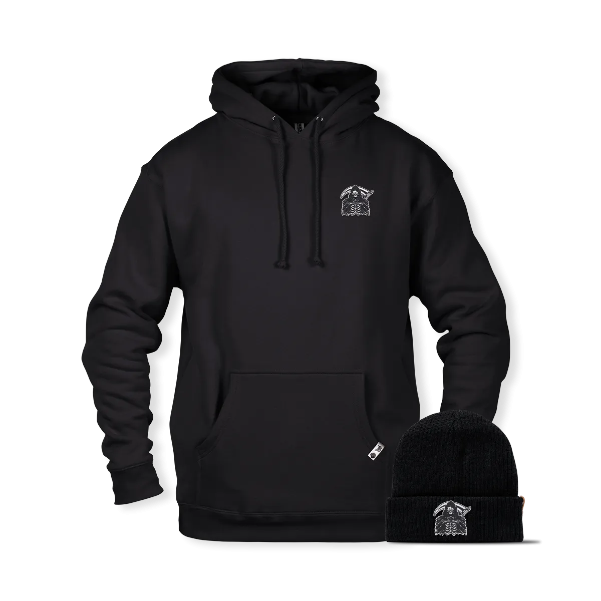 Essential Beanie and Hoodie Bundle with Grim Reaper Glow