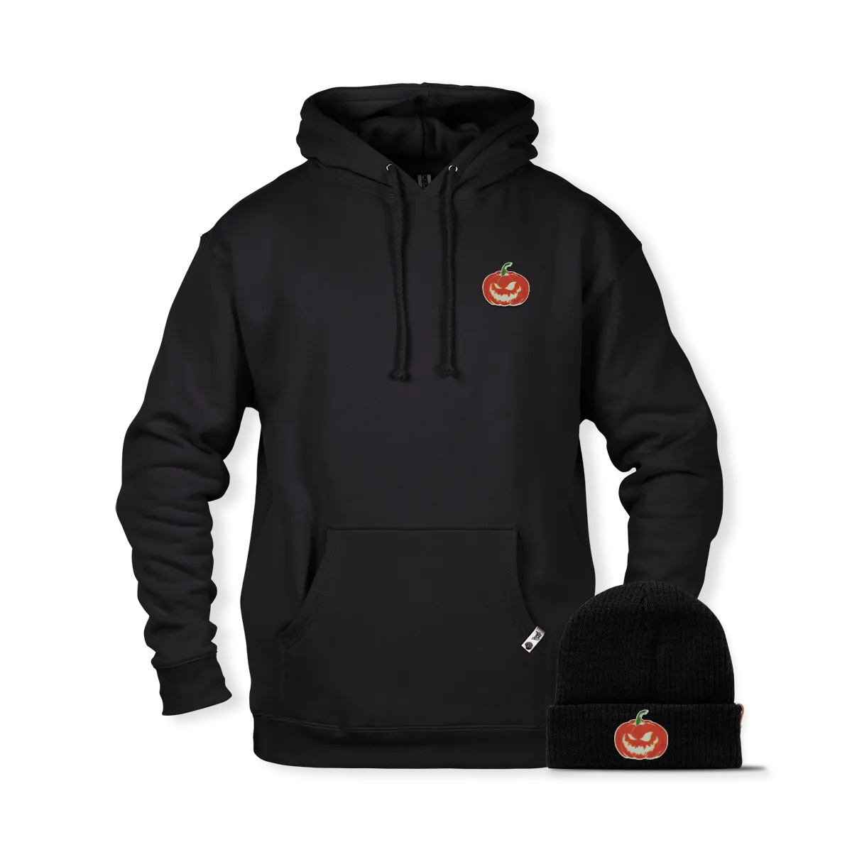 Essential Beanie and Hoodie Bundle with Jack-O-Lantern Glow