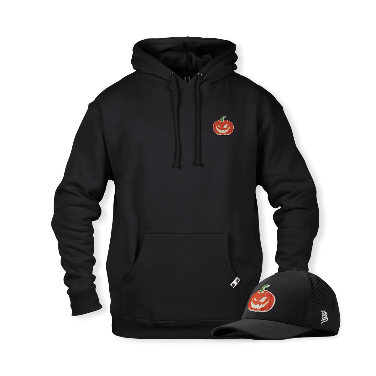 Curved Performance and Hoodie Bundle with Jack-O-Lantern Glow