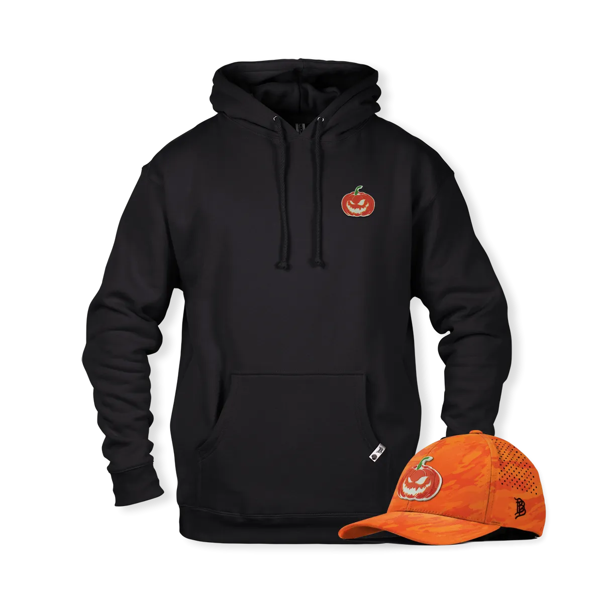 Curved Performance and Hoodie Bundle with Jack-O-Lantern Glow