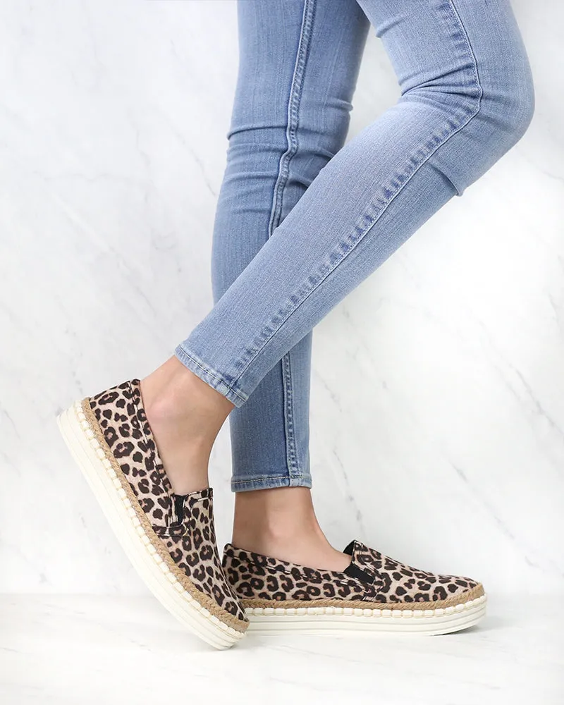 Leopard Print Slip On Sneakers Going Somewhere