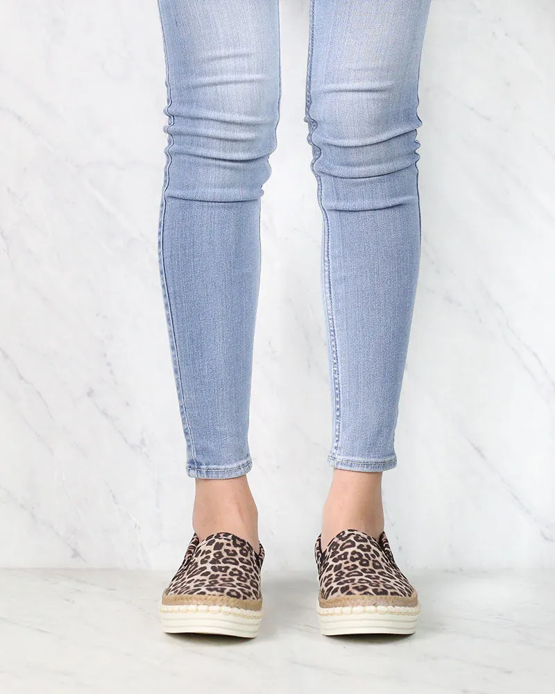 Leopard Print Slip On Sneakers Going Somewhere