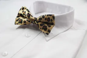 Gold Leopard Print Bow Tie