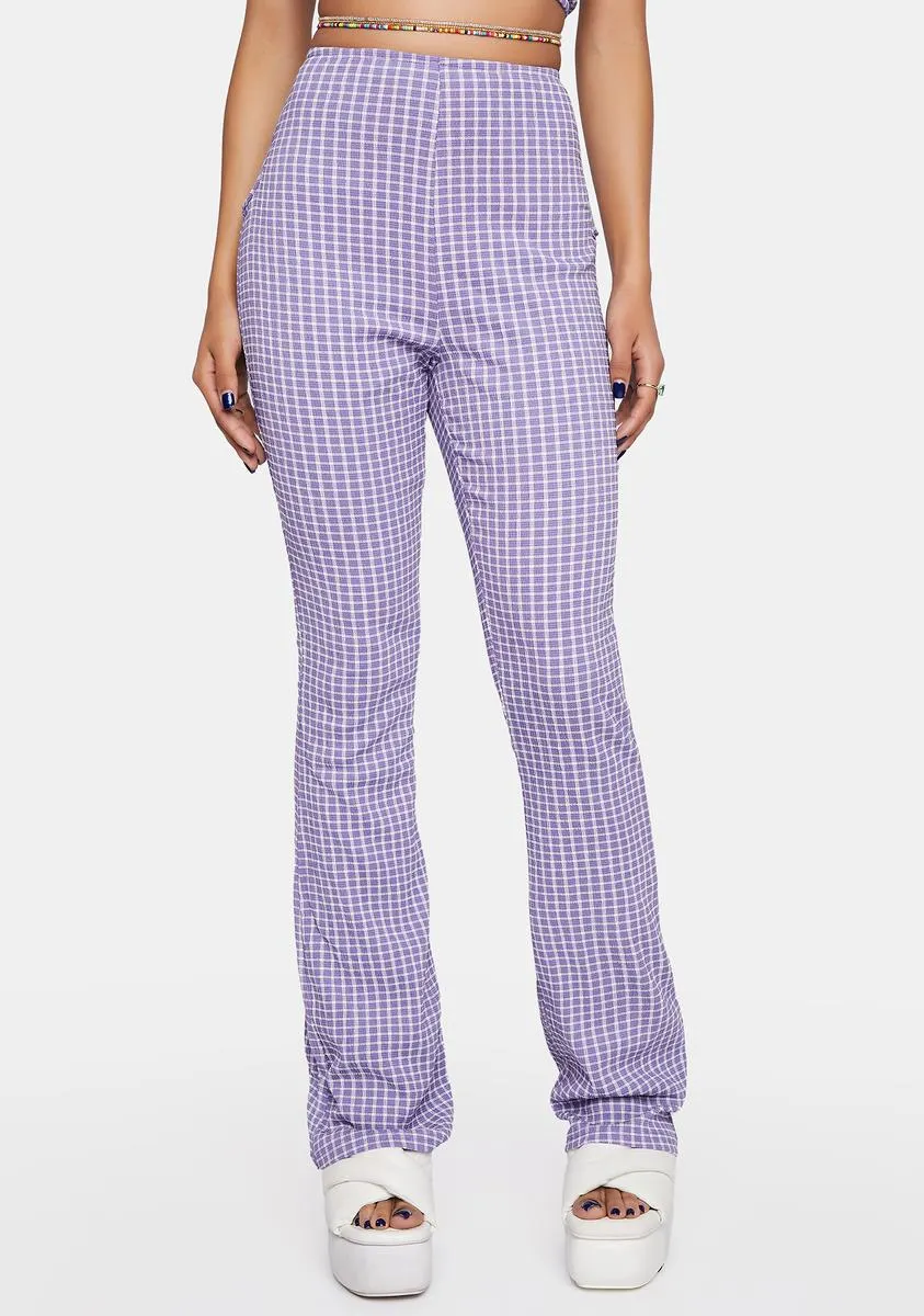 Grape Flare Pants-