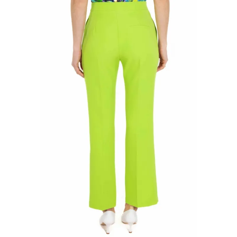 Green Technical Fabric Flare Pants