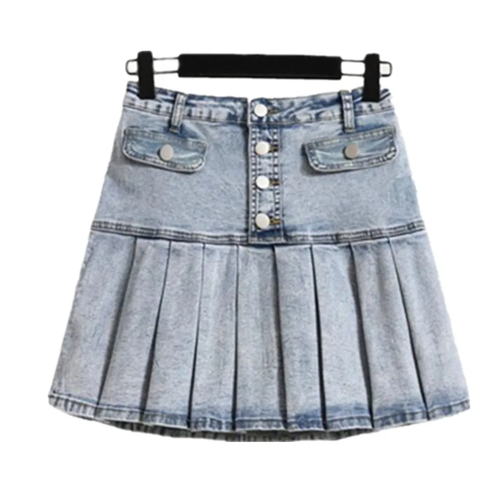 Harajuku Vintage High Waist Denim Mini Skirts