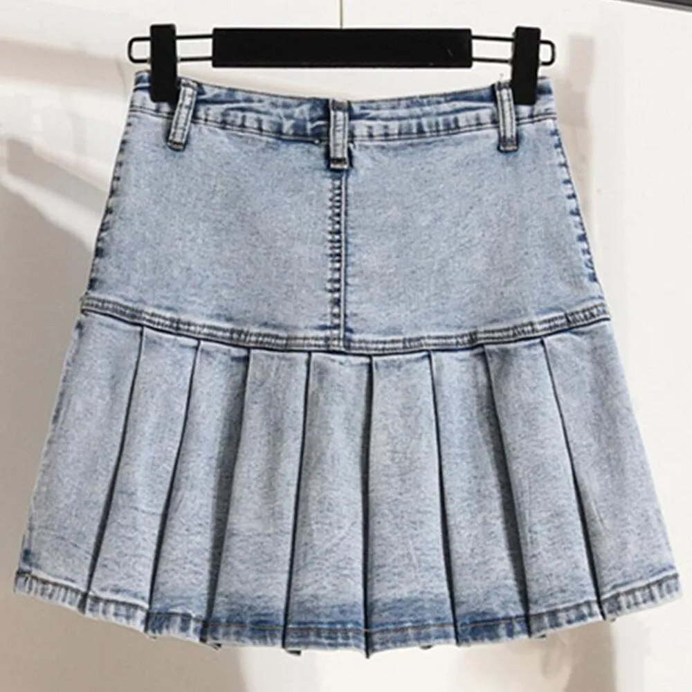 Harajuku Vintage High Waist Denim Mini Skirts