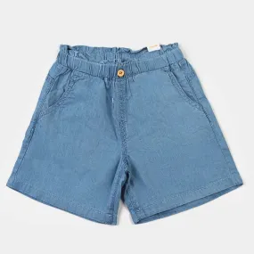 Ice Blue Girls Denim Styling Short