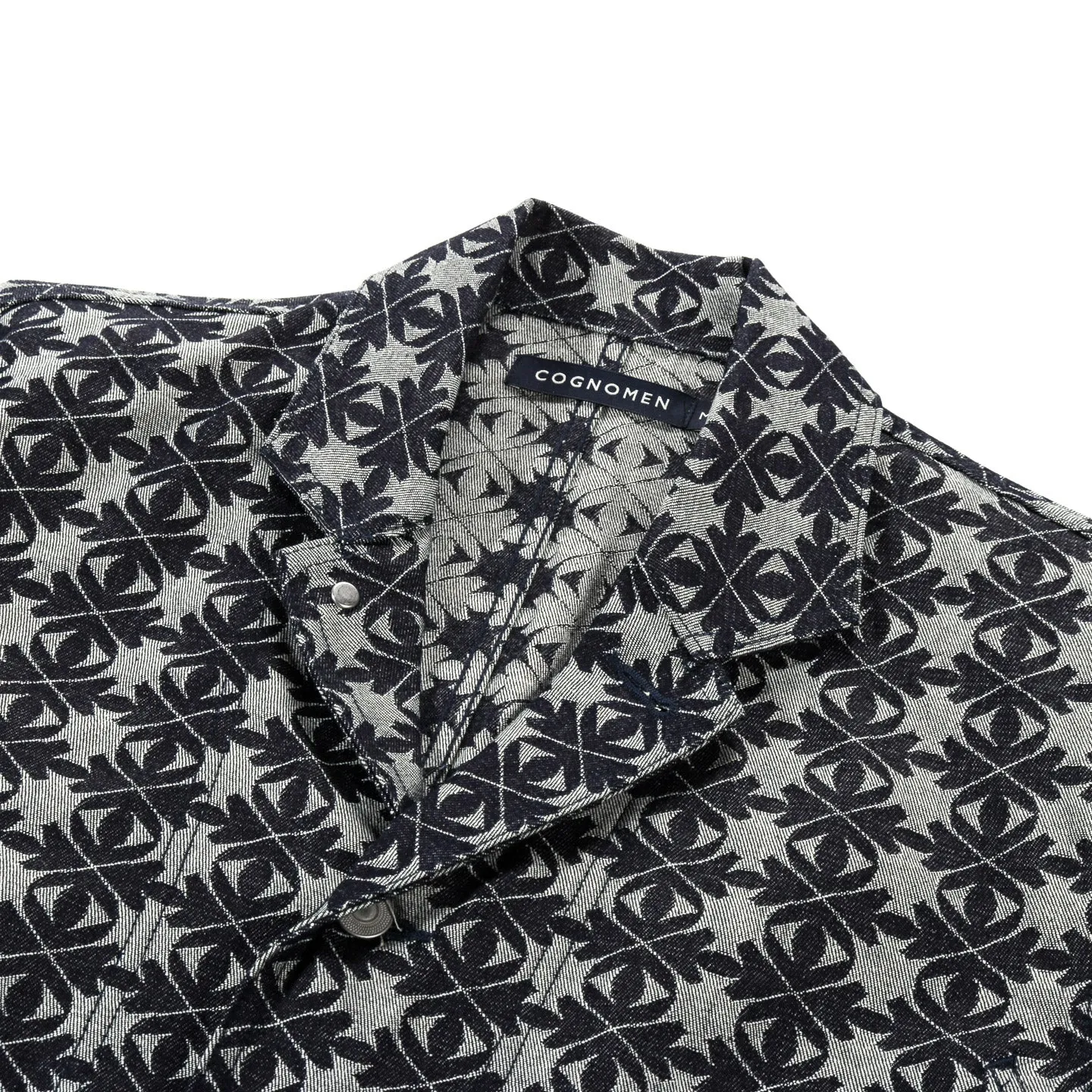 indigo jacquard denim coverall