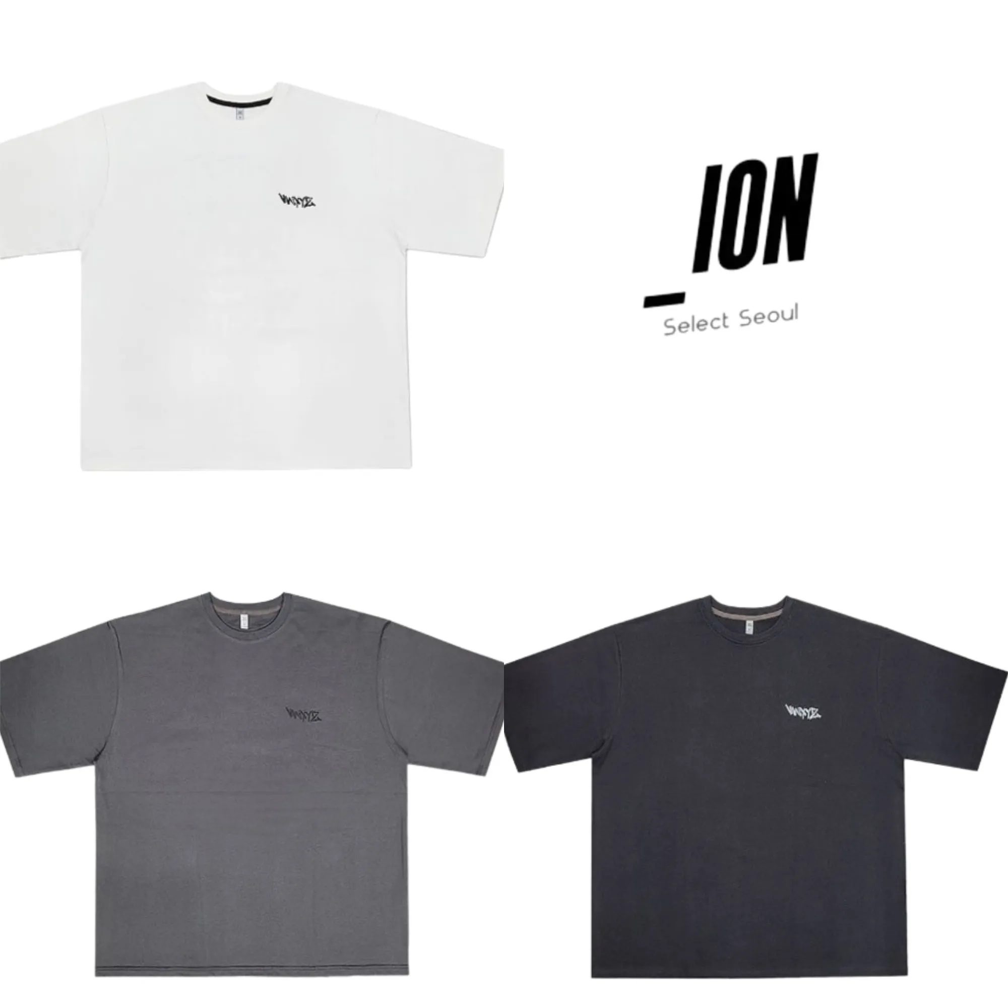 IONSEOUL | Unisex Urban Style Plain Cotton Logo T-Shirts