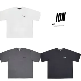 IONSEOUL | Unisex Urban Style Plain Cotton Logo T-Shirts