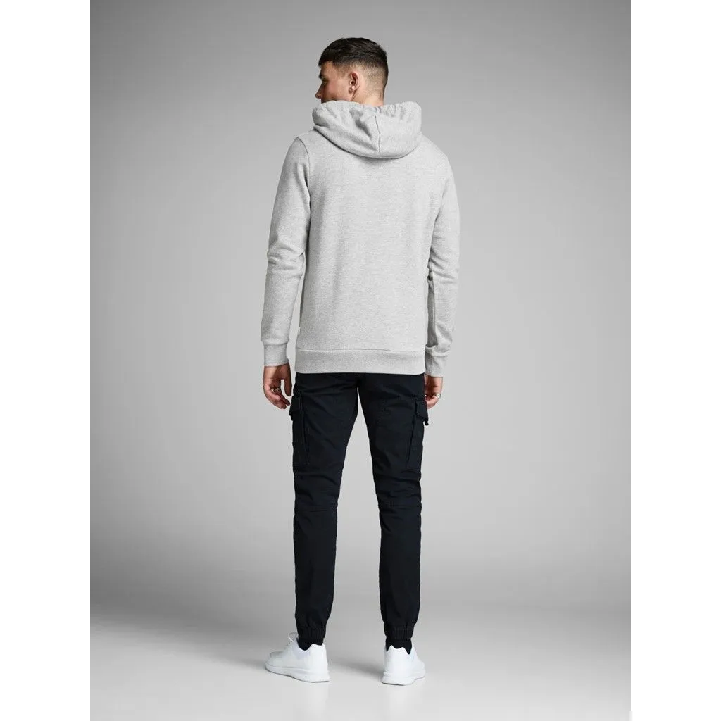 Jack & Jones Retro Logo Light Grey Hooded Sweatshirts