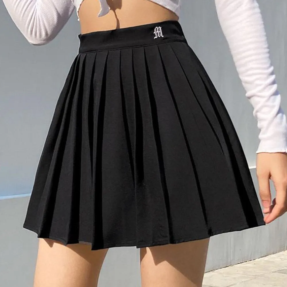 Japanese Style Sexy Cheerleader White Nightclub Pleated Mini Skirts