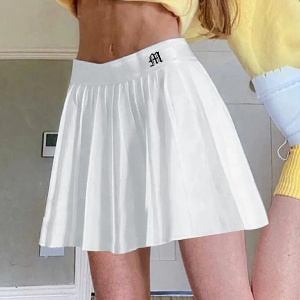 Japanese Style Sexy Cheerleader White Nightclub Pleated Mini Skirts