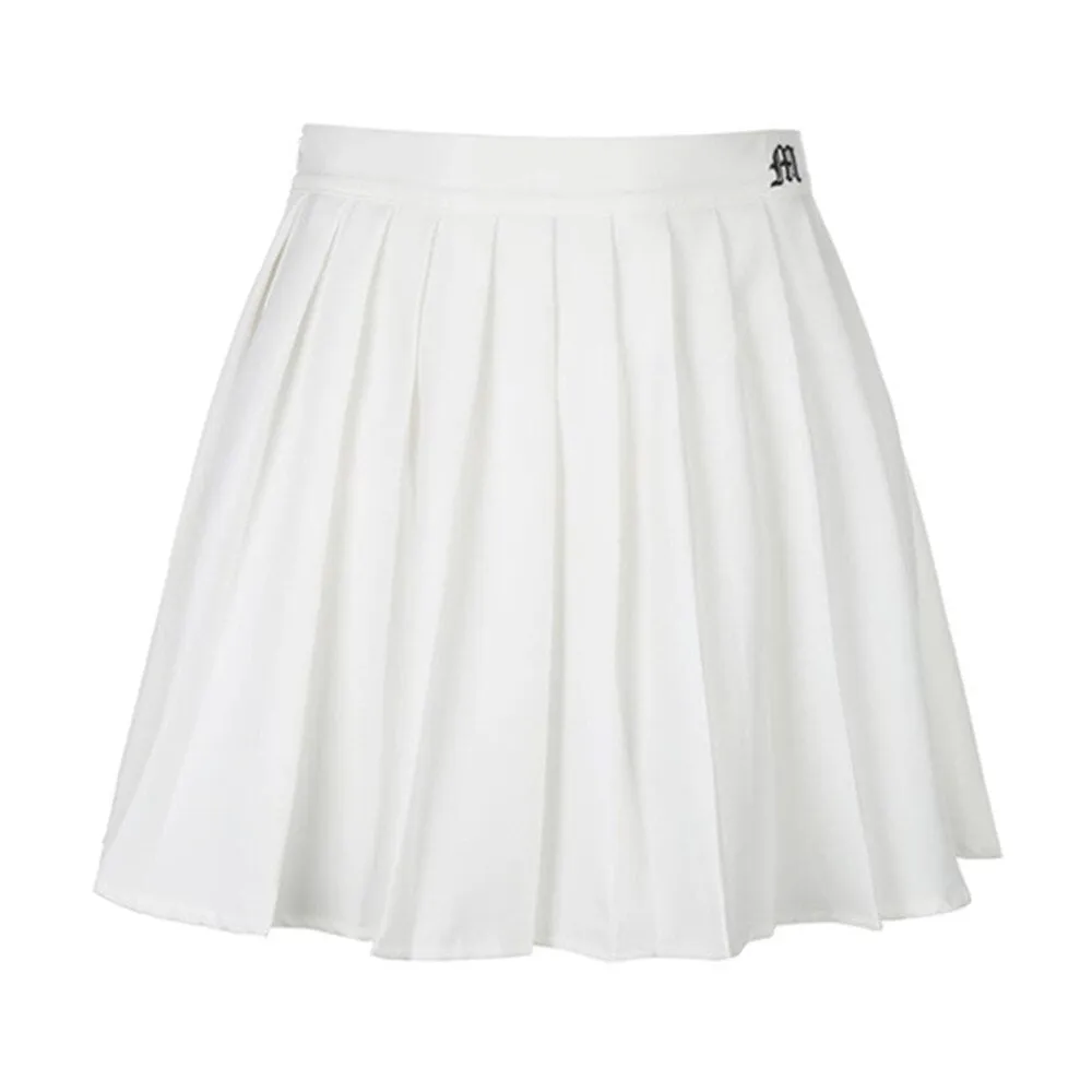 Japanese Style Sexy Cheerleader White Nightclub Pleated Mini Skirts